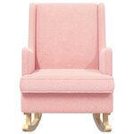 vidaXL Chaise à bascule Rose 62 x 80 x 85 cm Bouclé