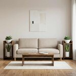 vidaXL Support de Plante 2 pièces Chêne fumé 30 x 30 x 60 cm