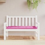 vidaXL Coussin de banc de jardin rose 120x50x7 cm tissu