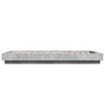 vidaXL Cadre de lit et lumières LED sans matelas gris béton 100x200 cm