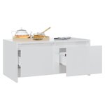 vidaXL Table basse blanc brillant 90x50x41 5 cm bois d'ingénierie