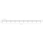 vidaXL Clôture de jardin avec dessus en cerceau Acier 15 3x0 6 m Noir