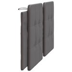 vidaXL Coussin de tête de lit gris 180 cm similicuir