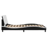 vidaXL Cadre de lit sans matelas noir et blanc 120x200 cm similicuir