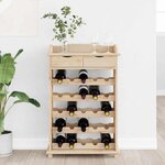 vidaXL Étagère à vin 90 x 60 x 30 cm Bois de pin massif