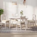 vidaXL Coussins de siège 4 Pièces Crème 40 x 40 cm