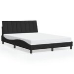 vidaXL Cadre de lit sans matelas Hanko noir 120x200 cm velours