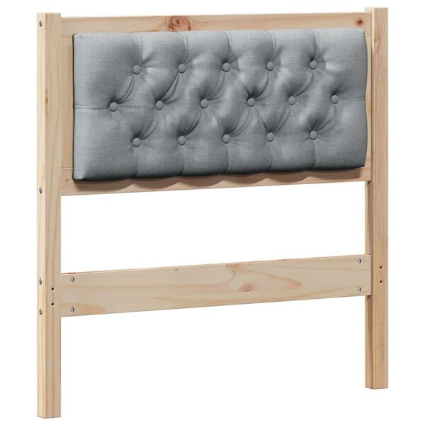 vidaXL Tête de lit Autre Marron et gris clair 75 cm Bois massif en pin
