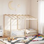 vidaXL Lit pour enfants avec toit blanc 80x200 cm bois massif de pin