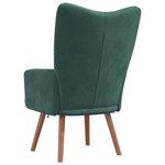 vidaXL Chaise de relaxation Vert foncé Velours