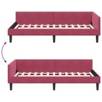 vidaXL Cadre de lit d'angle Rouge bordeaux 80 x 200 cm