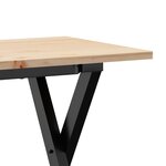 vidaXL Table basse cadre en X 110x40x45 cm bois de pin massif et acier
