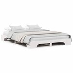 vidaXL Cadre de lit Blanc 207 x 155.5 x 17 cm Bois massif en pin