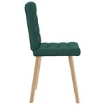 vidaXL Chaises à manger lot de 2 vert foncé tissu