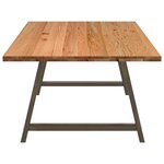 vidaXL Table à manger marron clair bois de chêne massif rectangulaire