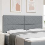 vidaXL Tête de Lit en Tissu Geometric Manuel Gris clair 200 cm tissu