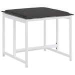 vidaXL Ensemble à manger de jardin avec coussins 9 Pièces blanc textilène