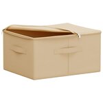vidaXL Boîte de rangement 24 Pièces Crème 43 x 34 x 23 cm Tissu intissé