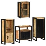 vidaXL Ensemble de mobilier de salle de bain Montage mural 4 Pièces