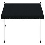 vidaXL Auvent rétractable manuel Noir 100 cm