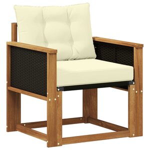 vidaXL Sofa de milieu extérieur Bois d'Acacia Massif Naturel
