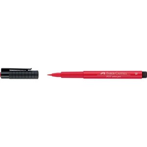 Stylo technique PITT artist pen pointe brush rouge clair FABER-CASTELL