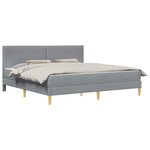 vidaXL Cadre de lit Gris clair 180 x 200 cm Polyester