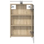 vidaXL Armoire Miroir de Salle de Bain avec étagère Chêne Sonoma