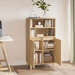 vidaXL Buffet haut Chêne sonoma 60x36x110 cm Bois d'ingénierie