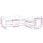 vidaXL Ensemble de canapés 2 Pièces coussins gris clair tissu