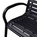 vidaXL Banc de jardin 125 cm acier et WPC noir