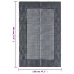 vidaXL Tapis d'extérieur ARAKIL Gris 120x180 cm PP