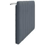 vidaXL Coussin de tête de lit Hanko gris foncé 137 cm velours