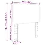 vidaXL Tête de lit Chêne noir 100 cm Bois d'ingénierie
