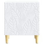 vidaXL Table de chevet Blanc 43 x 34 5 x 50 cm Bois d'ingénierie