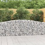 vidaXL Paniers à gabions arqués 10 Pièces 400x30x80/100 cm Fer galvanisé