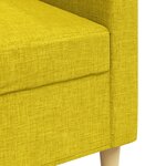 vidaXL Canapé à 3 places Jaune clair 210 cm Tissu
