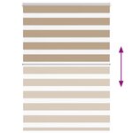vidaXL Store zèbre marron sable largeur du tissu 100 9 cm polyester