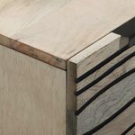 vidaXL Buffets 2 Pièces Blanc 60 x 33.5 x 75 cm bois de manguier massif