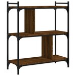 vidaXL Bibliothèque 3 niveaux chêne brun 76x32x88 cm bois d'ingénierie