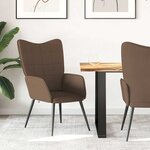 vidaXL Chaise de relaxation Marron Tissu