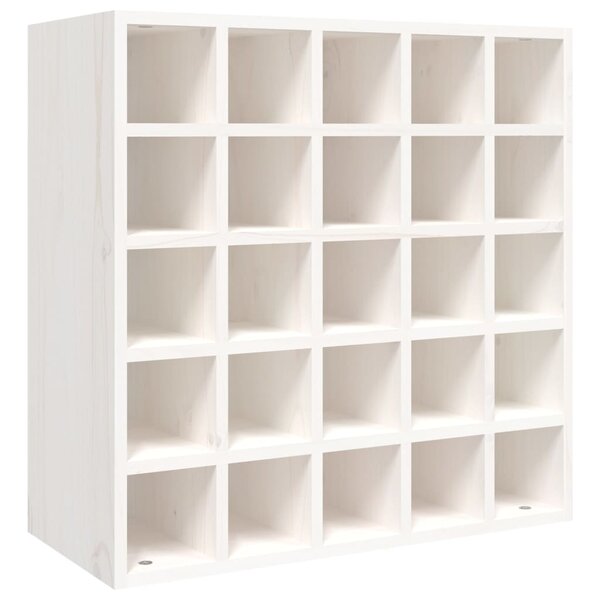 vidaXL Armoire à vin Blanc 56x25x56 cm Bois de pin massif