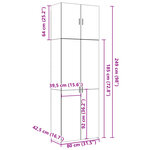 vidaXL Buffet haut chêne fumé 80x42 5x249 cm bois d'ingénierie