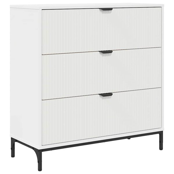 vidaXL Buffet avec tiroir Blanc 79 5 x 33 x 82 cm Bois d'ingénierie