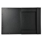 Chemise À Élastique 3 Rabats Carte Lustrée 600gm2 - A3 - Noir - X 5 - Exacompta