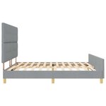 vidaXL Cadre de lit avec tête de lit Gris clair 200 x 200 cm tissu