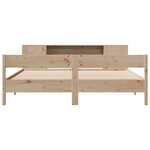 vidaXL Lit bibliothèque sans matelas 200x200 cm bois massif de pin