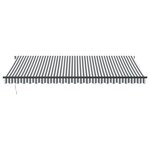 vidaXL Auvent manuel rétractable avec LED anthracite blanc 500x300 cm