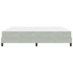 vidaXL Lit boxspring avec matelas Gris clair 200 x 200 cm Velours