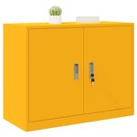 vidaXL Armoire de rangement Jaune moutarde 90 x 40 x 70 cm Acier